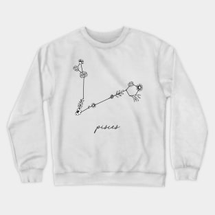 Pisces Zodiac Wildflower Constellation Crewneck Sweatshirt